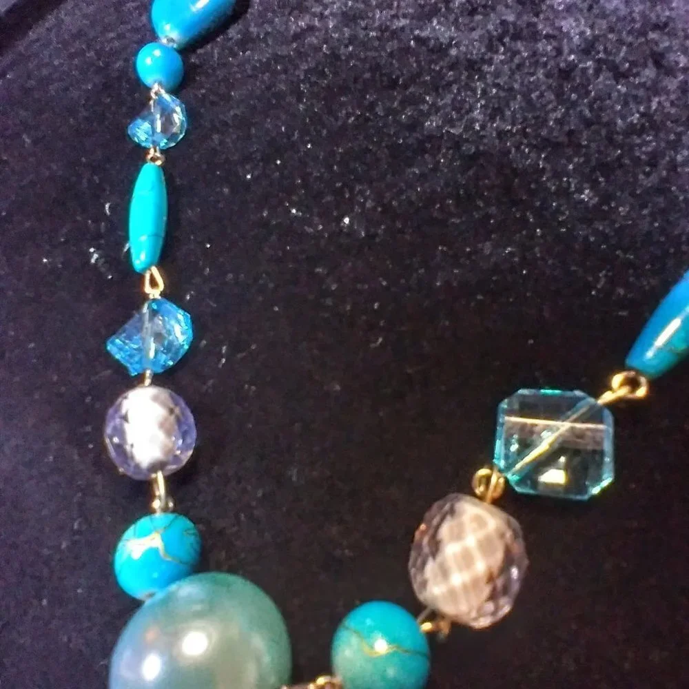 Beautiful Multi Beaded Necklace with Hearts
